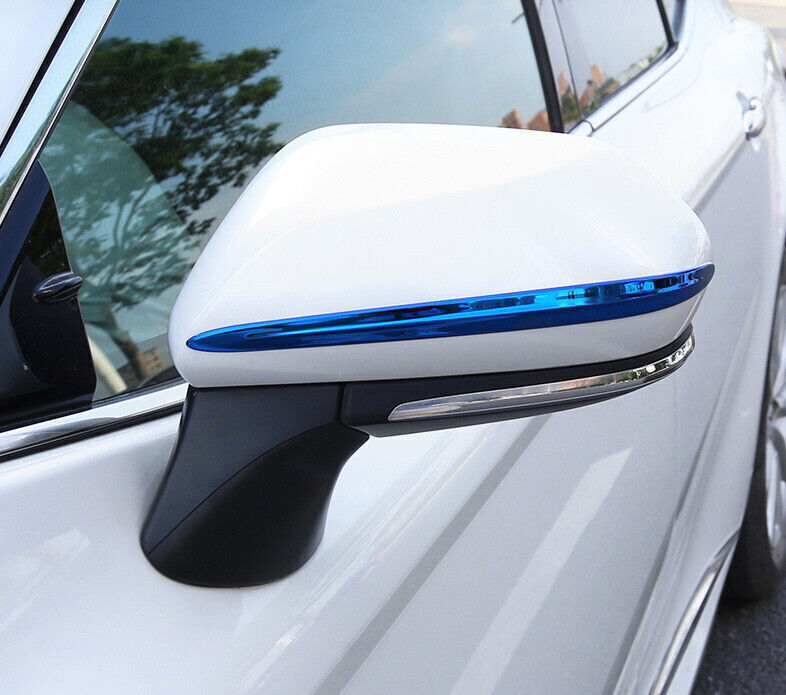 Blue Titanium Exterior Rear View Mirror Strip Trim 2P for Toyota for Camry 2020-2023