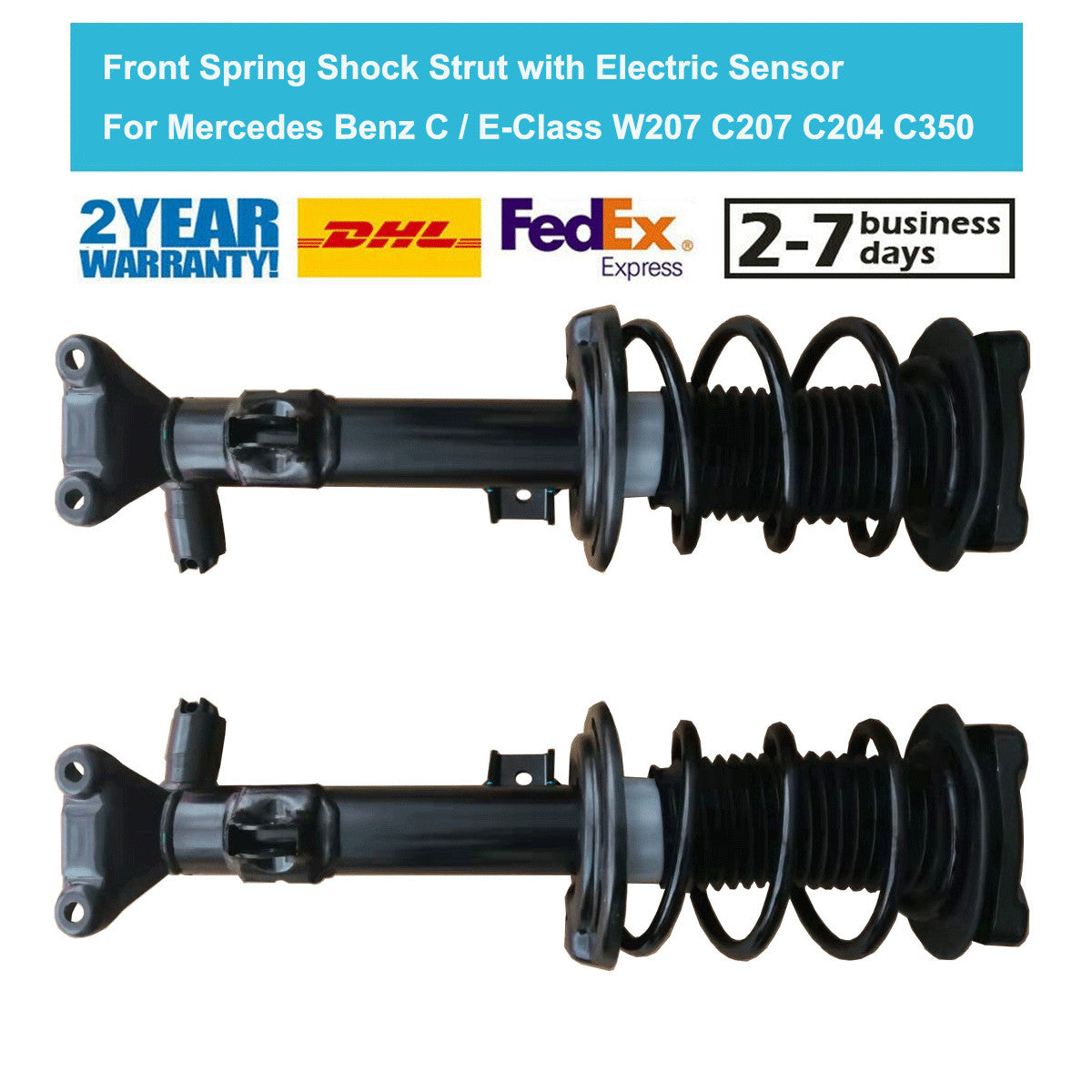 for Mercedes Class C204 C207 E-Class E200 E350 Pair Front Shock Struts Assembly