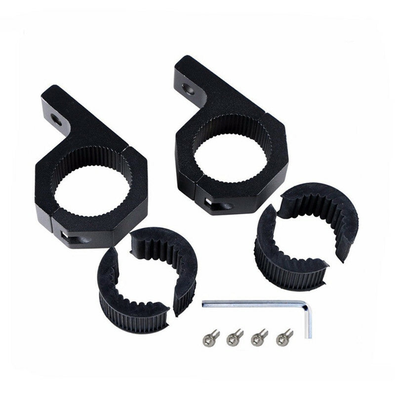 2Pcs 30mm Bracket LED Work Light Bar Horizontal Tube Clamp Roof Roll Cage Holder