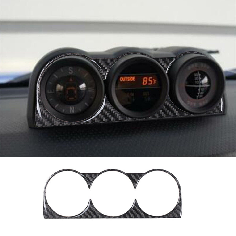Carbon Fiber Center Console Compass Panel Cover For Toyot@ FJ Cruiser 2007-2021