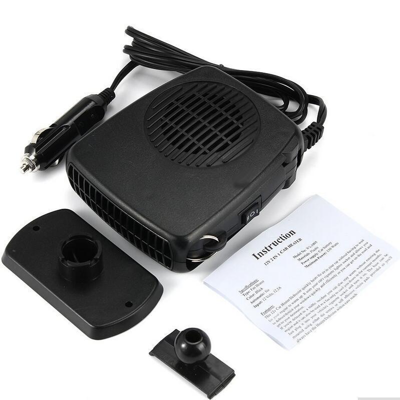 12V 150W Car Portable Ceramic Heating Cooling Dry Heater Fan Defroster Demister