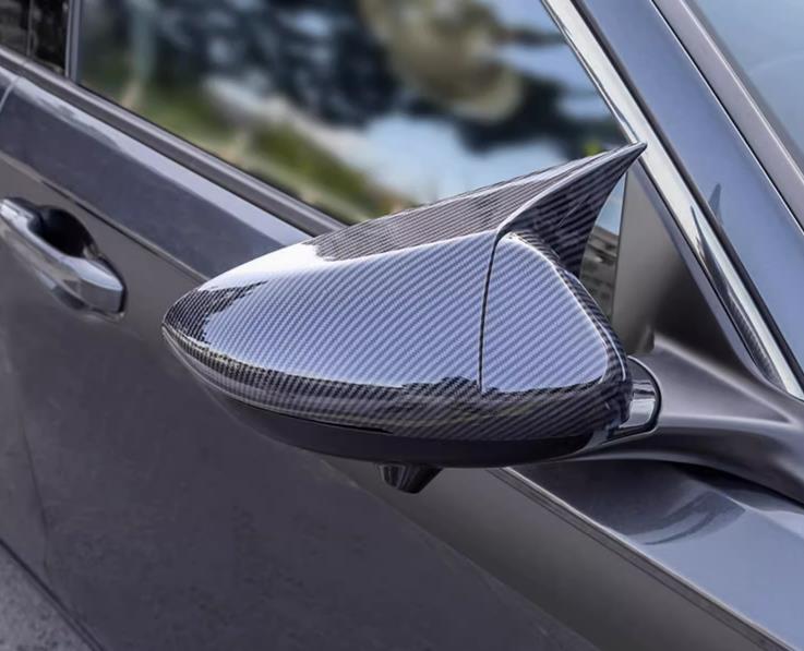 Carbon Fiber style OX Horn Rear View Mirror Cover Trim for Honda Accord 11th 23+