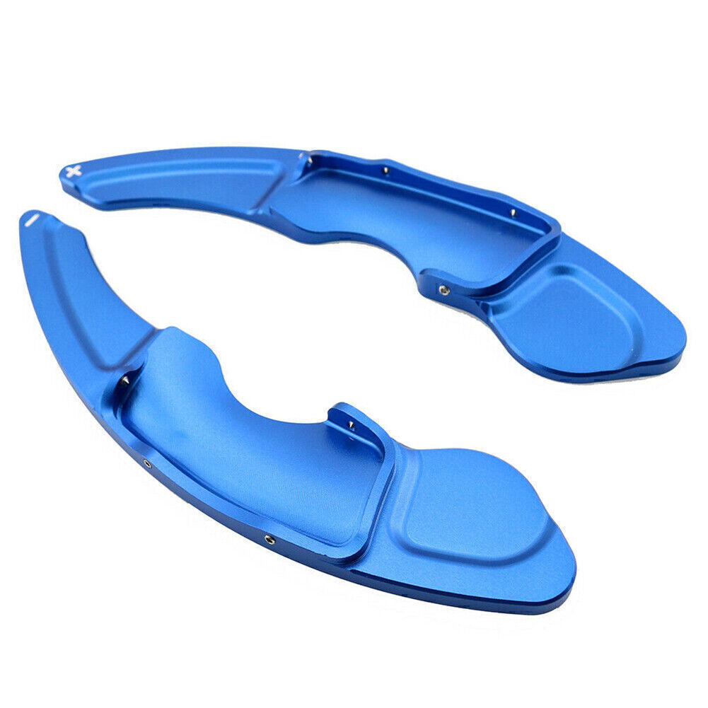 Pair Blue Steering Wheel Shift Paddle Shifter Extension Trim for Lexus RC NX IS