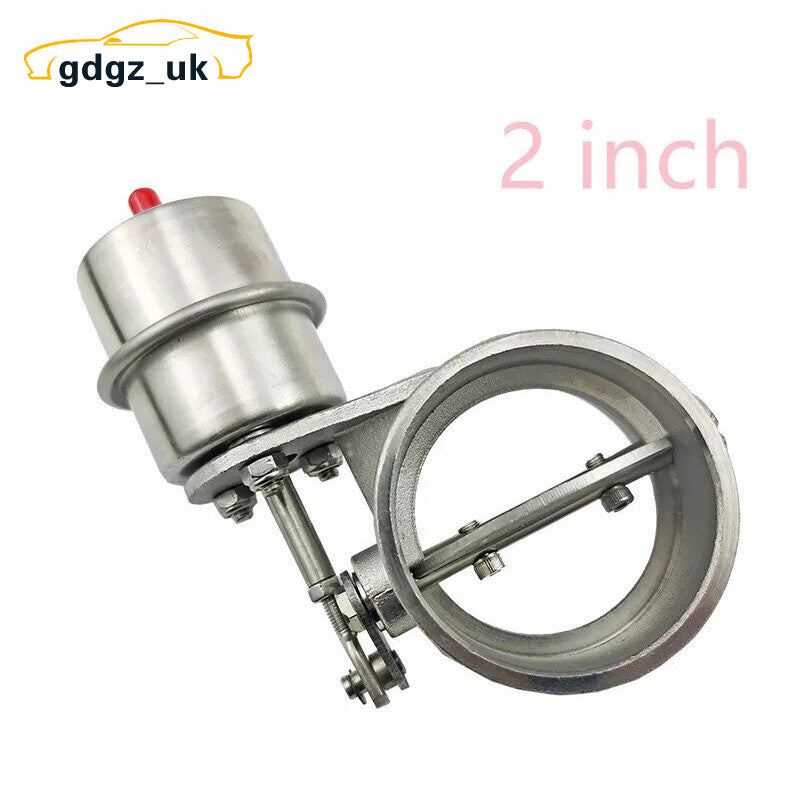 2 51mm Exhaust Control Valve Vacuum Actuator Open Style Motor Downpipe Steel