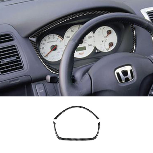 Carbon Fiber Speedometer Outer Frame Cover Trim for Honda for Civic Si 2002-2005