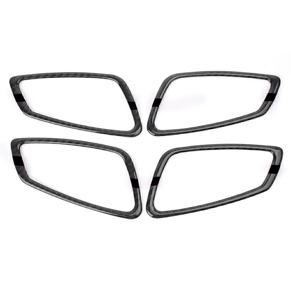 Carbon fiber Car Interior Door Handle Frame Trim Fit for BMW E90 E92 3 Series 05-12