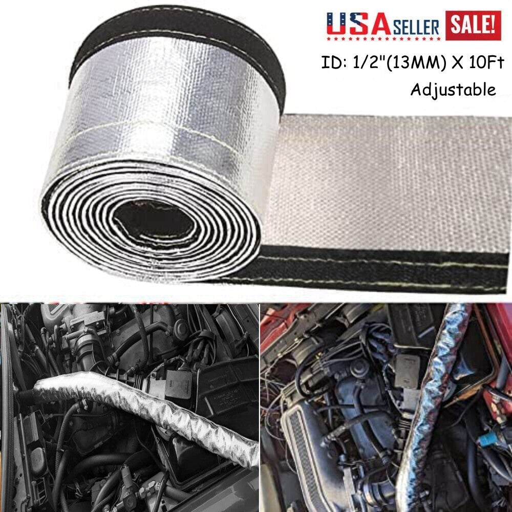 Metal heat shield cover 1/2 inch 10 ft insulated wire conduit cover wrapped with fabric tubing