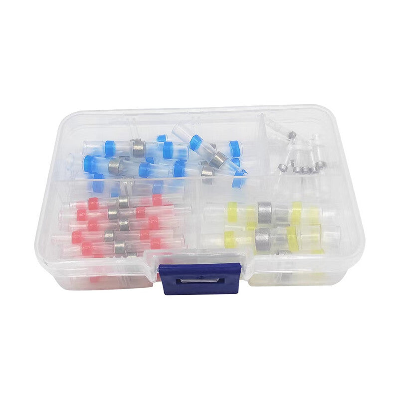 50PC Car Electrical Wire Mixed Heat Shrink Connect Terminals Solder Sleeve Tube
