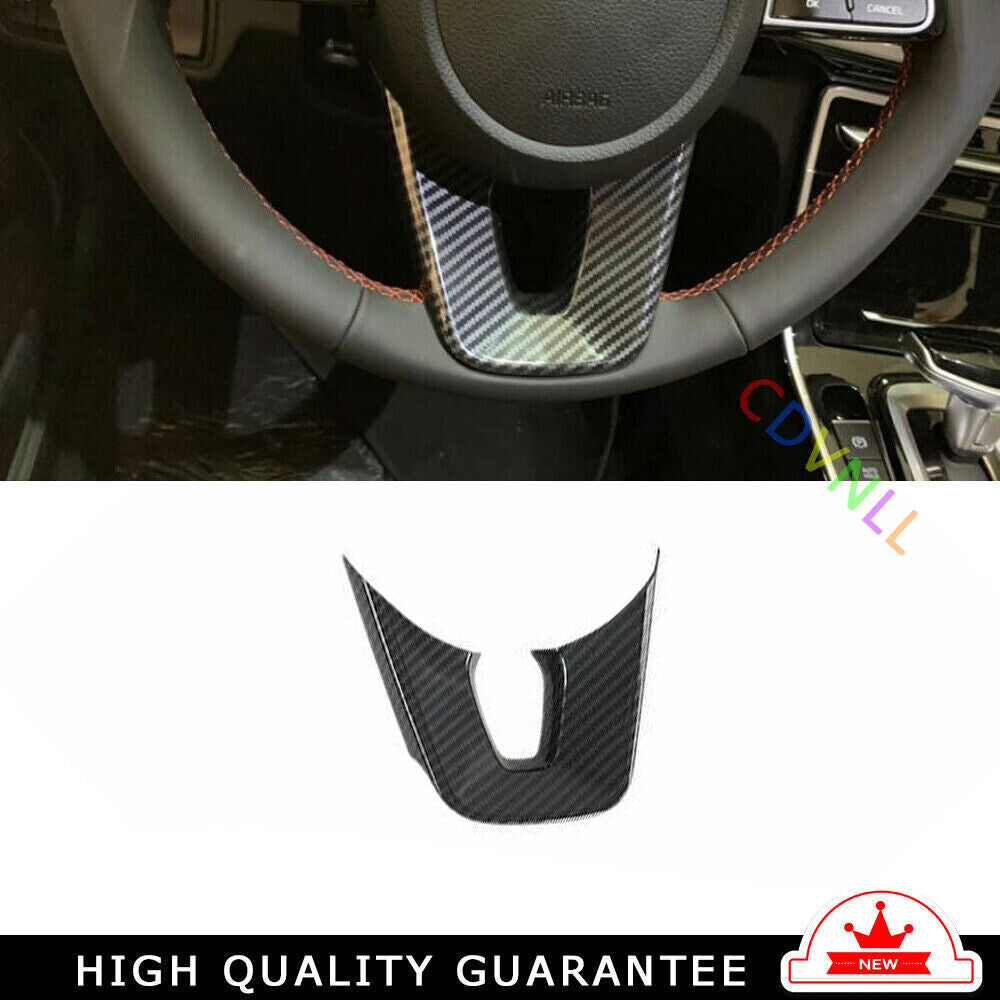 Car Inner Steering Wheel U Type Cover Trim for Kia Seltos 2020-2022 Carbon Fiber
