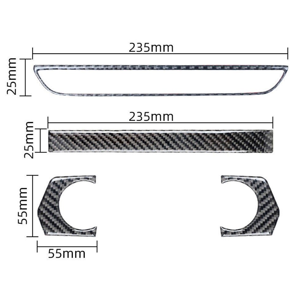 4Pcs Carbon Fiber Air Conditioner Controller Cover Trim for Mazda CX-9 2016-2022