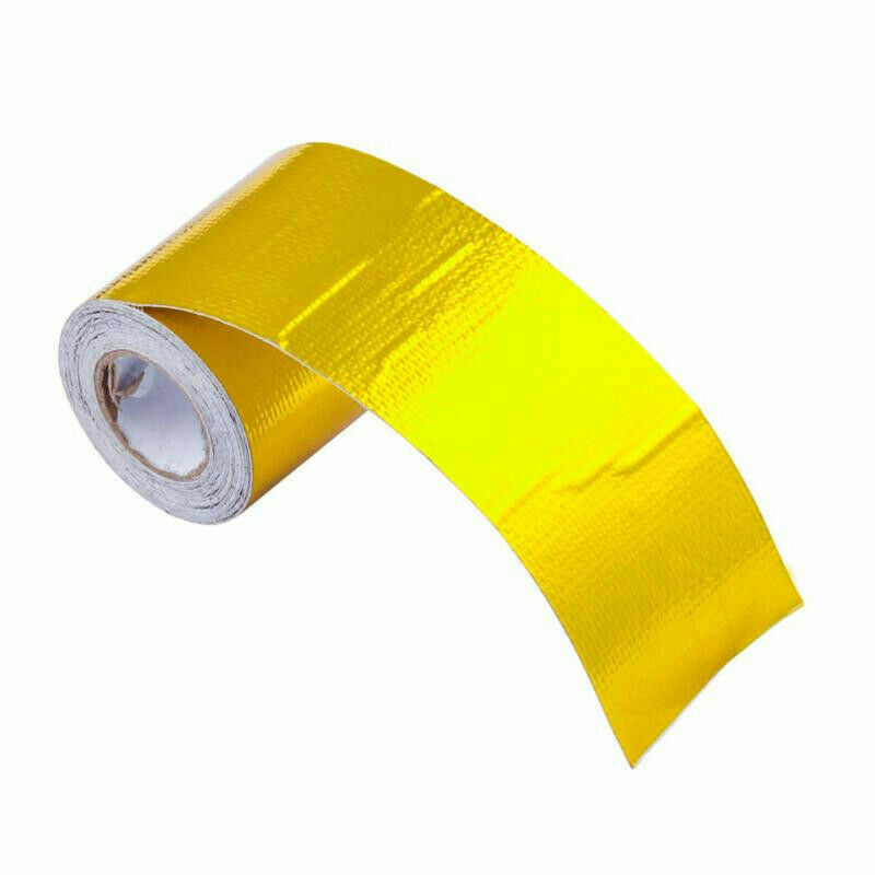 Car Gold Exhaust AirIntake Heat Shield Wrap Reflective Heat Barrier Thermal Tape