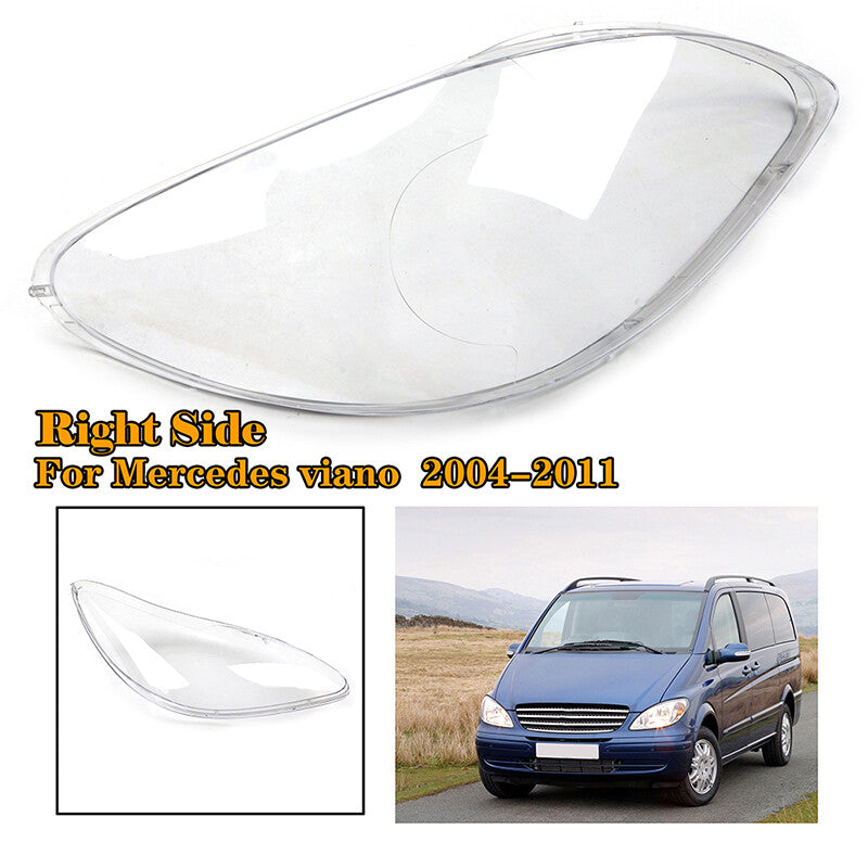 Transparent headlight lens protective cover for Mercedes-Benz W639 Vito Viano 2004-10 (Right)
