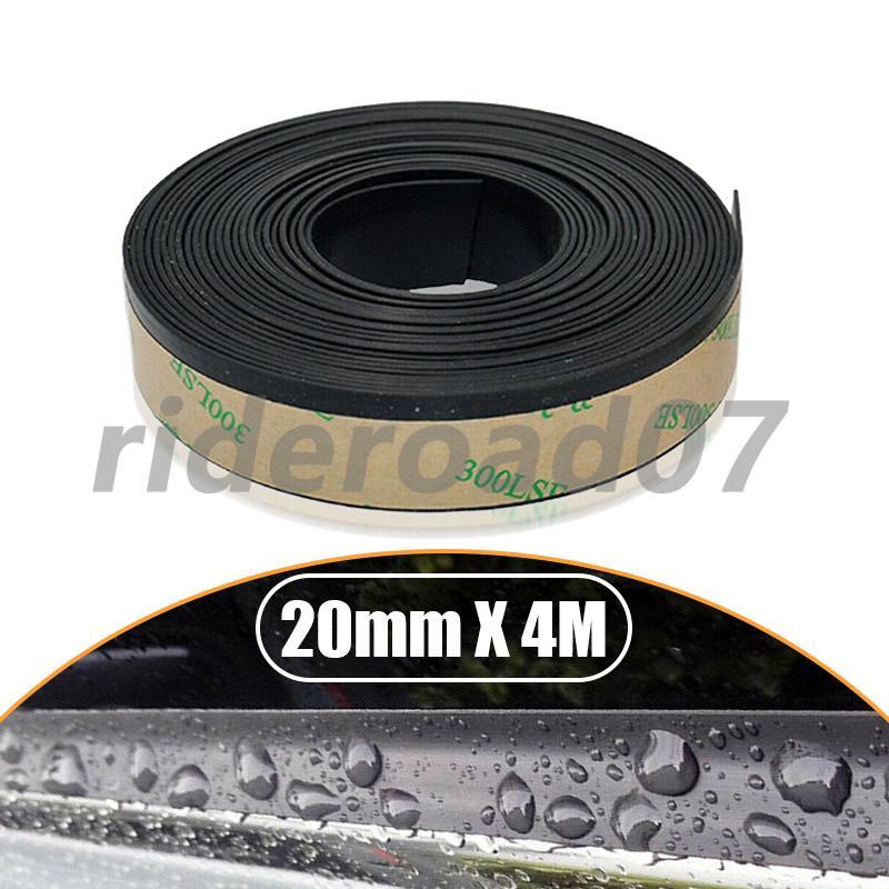 Front Rear Side Window Trim Edge Moulding Rubber Weatherstrip Seal Strip 4M 20mm