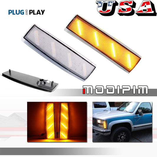 Transparent lens, amber front corner side marker light, suitable for 1992-93 Gimsey for Yukon suburbs.