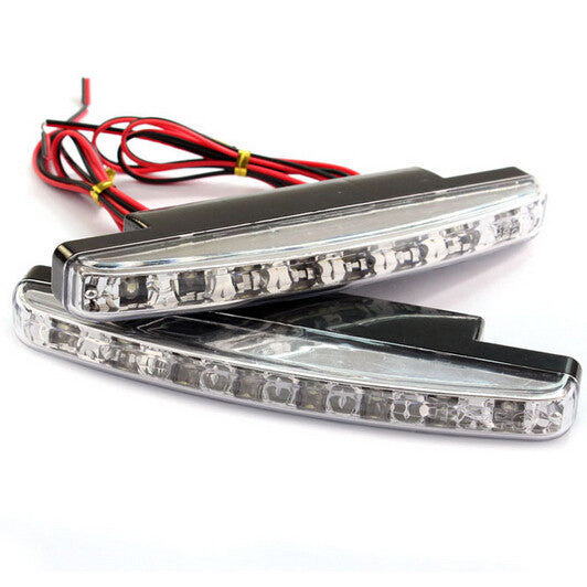 Car Auto 8 LED Daytime Running Light DRL Daylight Kit Fog Lamp Day Time Lights