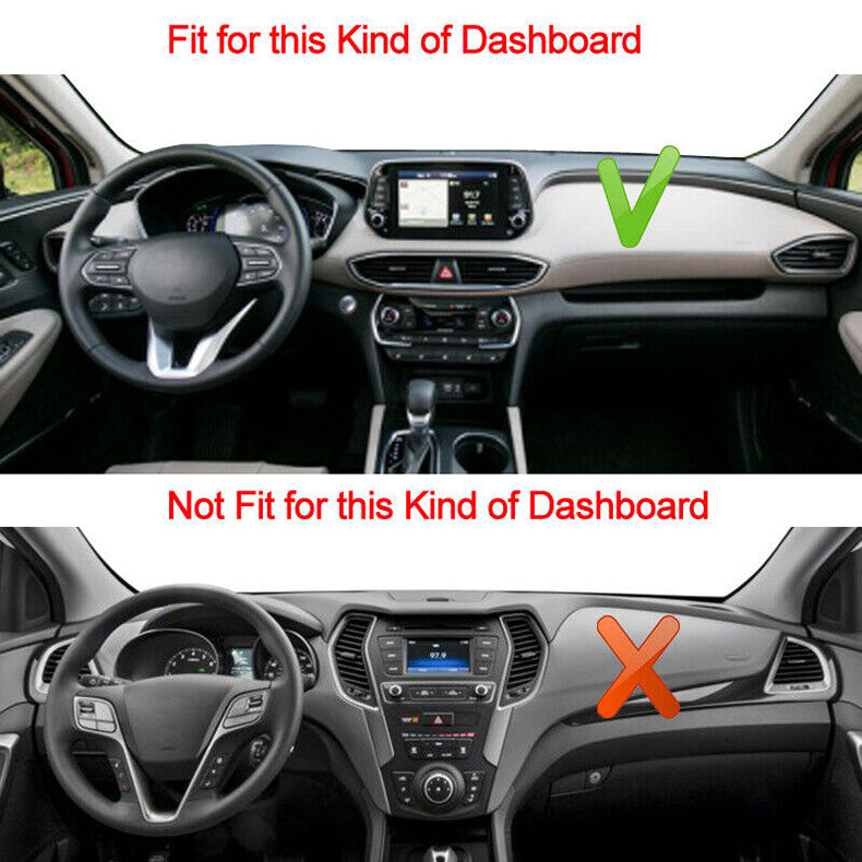 for Hyundai Santa Fe 2019-2022 Black Dashboard Dash Cover Dashmat Mat Carpet US