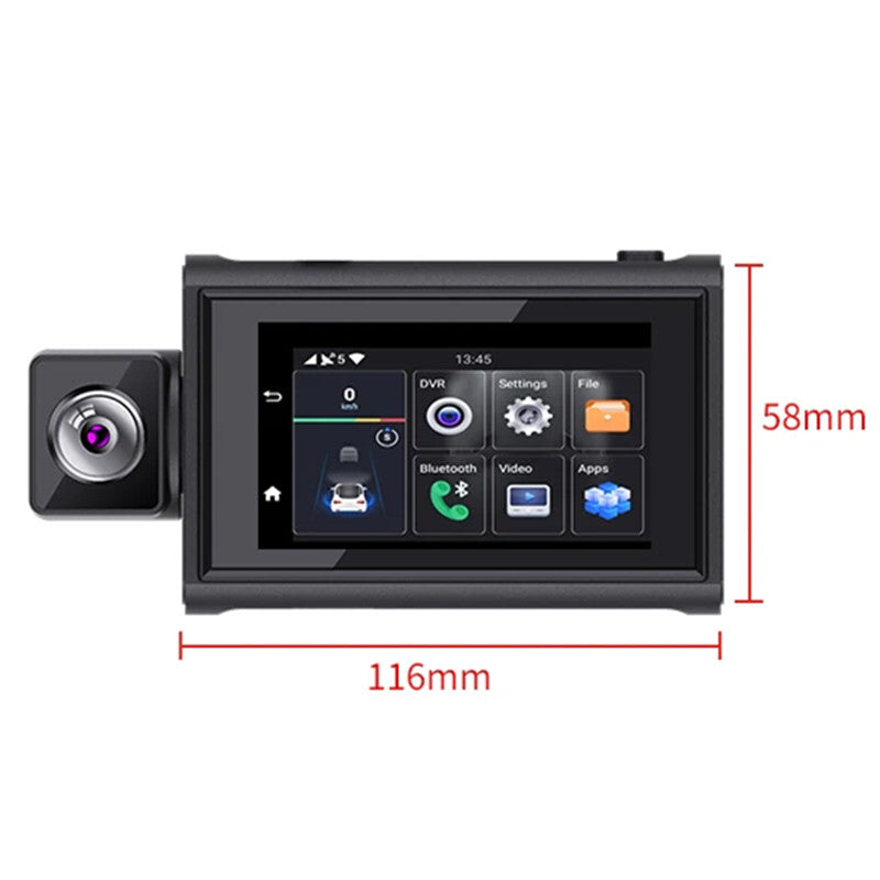 4G for Mini Dash Cam FHD 1080P GPS Dual Lens Recording WiFi Remote Android Monitor