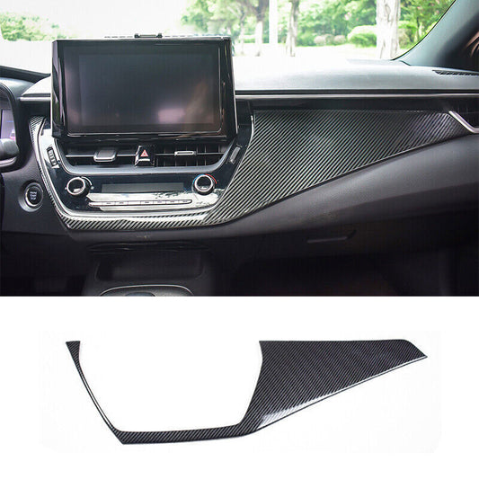 for Toyota GR for Corolla Hatchback 2023+ Carbon Fiber Steel Dashboard Cover Trim 1x