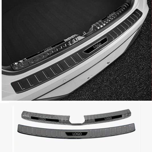 2x for Hyundai Sonata 2020-2023 Black Steel Rear Bumper Trunk Sill Guard Cover