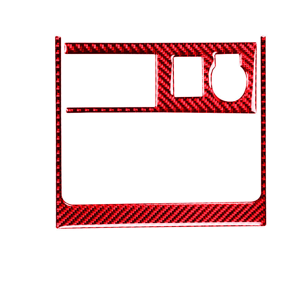 Red Carbon Fiber Cigar Lighter Panel Cover Trim for Toyota 4Runner 2010-2020