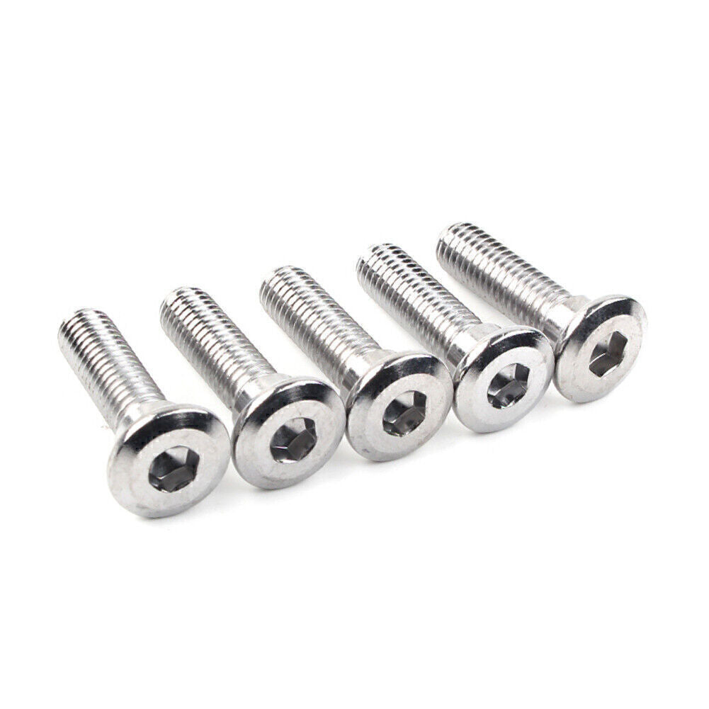 5x M8x30mm Steel Bolts Ti Hex Socket Disc Brake Rotor Screws Fit for Kawasaki