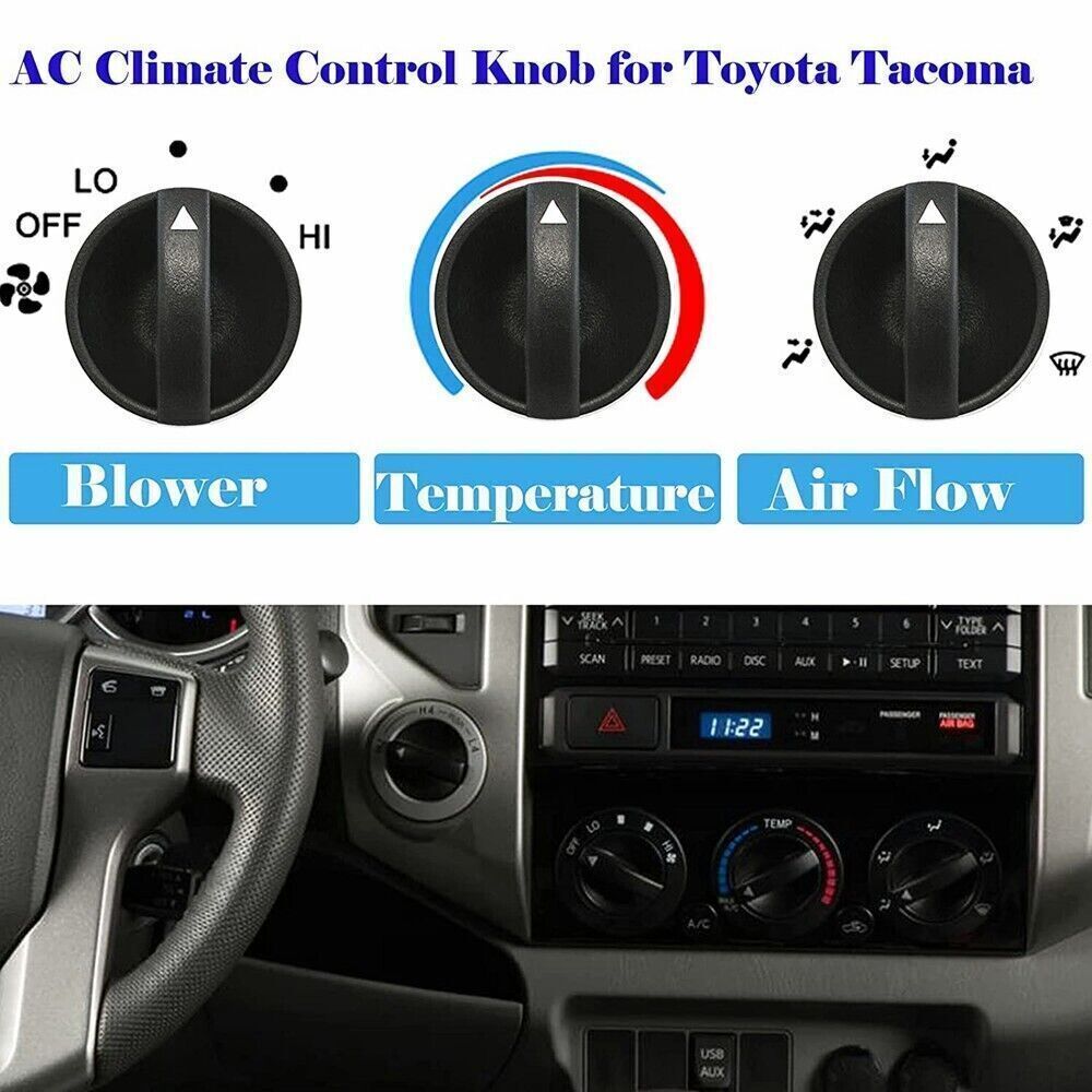 For 2005-2011 for Toyota Tacoma Control Knob of Heater A/C Temperature HVAC Fan