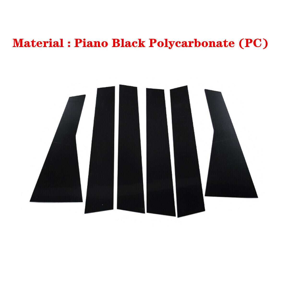 for Chevy Blazer 2019-2022 Black Pillar Posts Set Door Trim Piano Cover Kit 6PCS