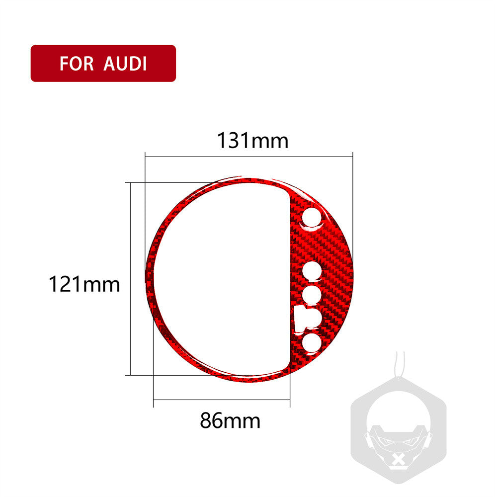 Red Carbon Fiber RHD Console Gear Shift Box Trim for Audi TT 8n 8J MK123 2008-14