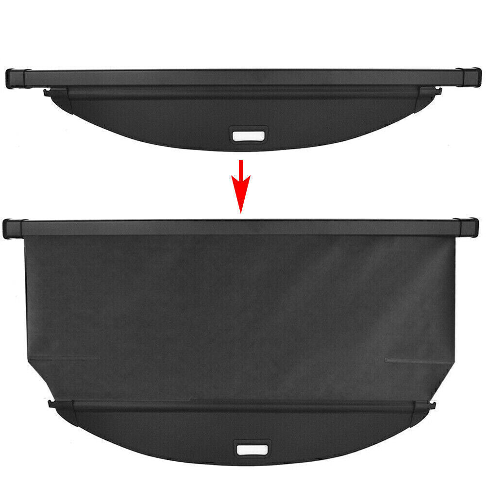 Rear Trunk Cargo Luggage Shade Cover Black Fit 2017-2018 for Hyundai Santa Fe Sport