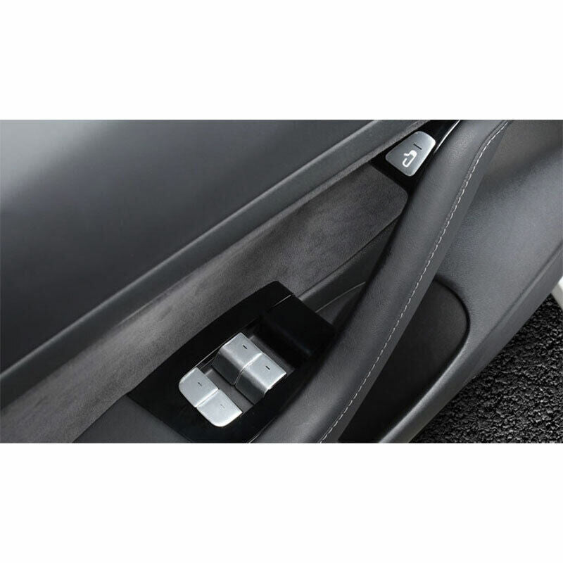for Tesla Model 3 2017-2023 Silver Alu. Window Lift Panel Switch Button Sticker