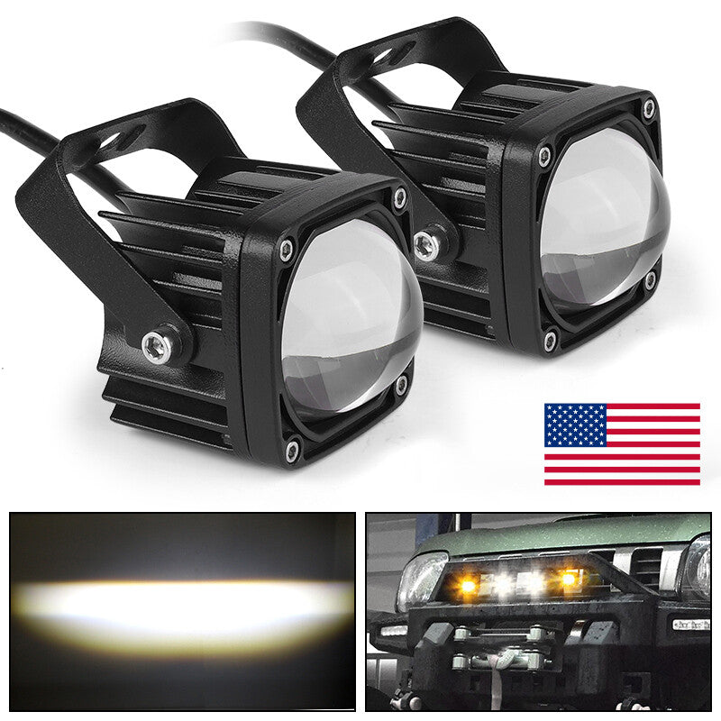 2X 2inch LED Work Light Bar Spot Pods Fog Driving Lamp Offroad 4WD ATV Truck SUV