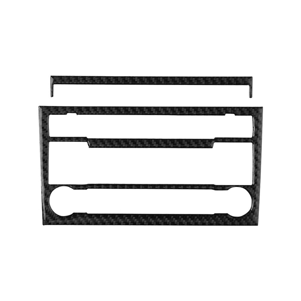2X Carbon Fiber Car Air Conditioner Frame Trim for Audi A4 S4 2005-2008