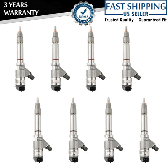 8-pack of fuel injectors for 2004-2005 for Chevrolet 6.6L Duramax LLY 0445120027