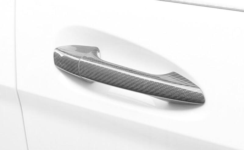 for Benz CLA 2013-2016 Carbon Fiber Exterior Outside Door Handle Cover Trim 8PCS