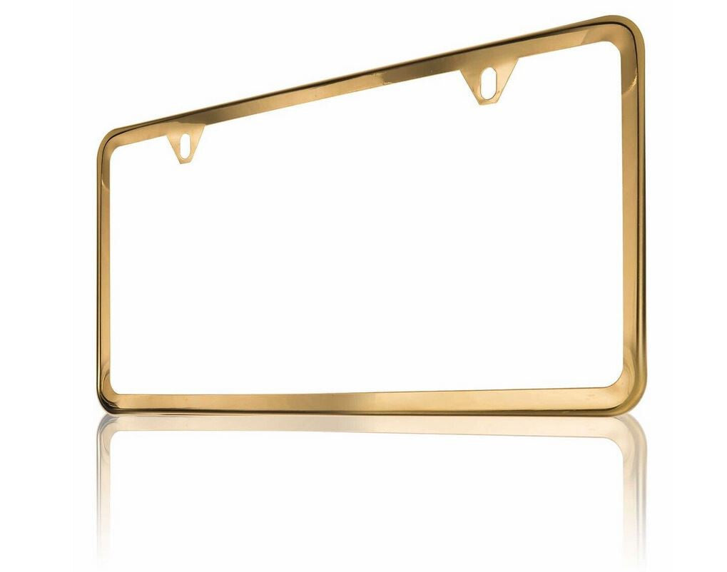 1 piece of car license plate frame cover cap rear boot trunk gold suitable for Nissan