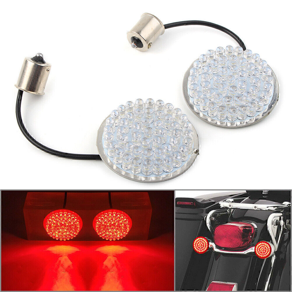 2X Red LED Rear Turn Signal Light Blinker for Harley Softail Touring Sportster