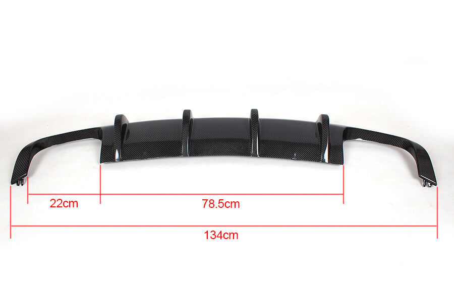 Carbon Fiber Rear Bumper Diffuser Lip Spoiler for VW Scirocco R Coupe 2009-2014