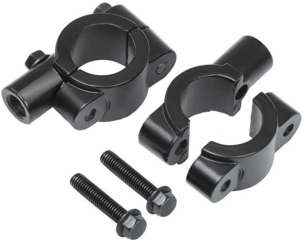 Universal Motorcycle 7/8 Handlebar 10mm Mirror Mount Bracket Clamp Adapter New