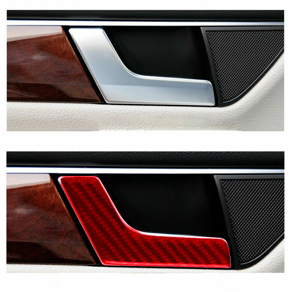 Carbon fiber door handle cover interior trim for Mercedes-Benz C-Class W204