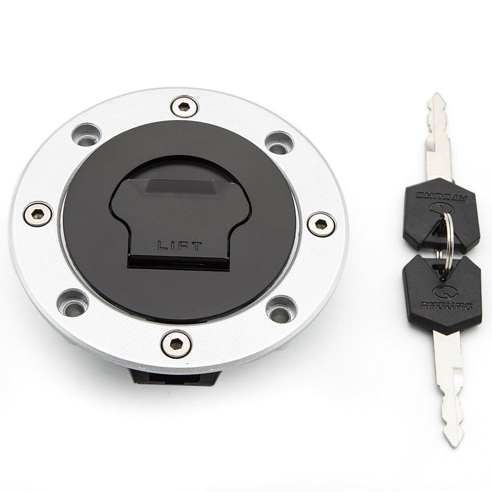 Fuel tank cap lock key for GSXR750 (1988-2002), GSXR600 (1996-2002), and RGV250.