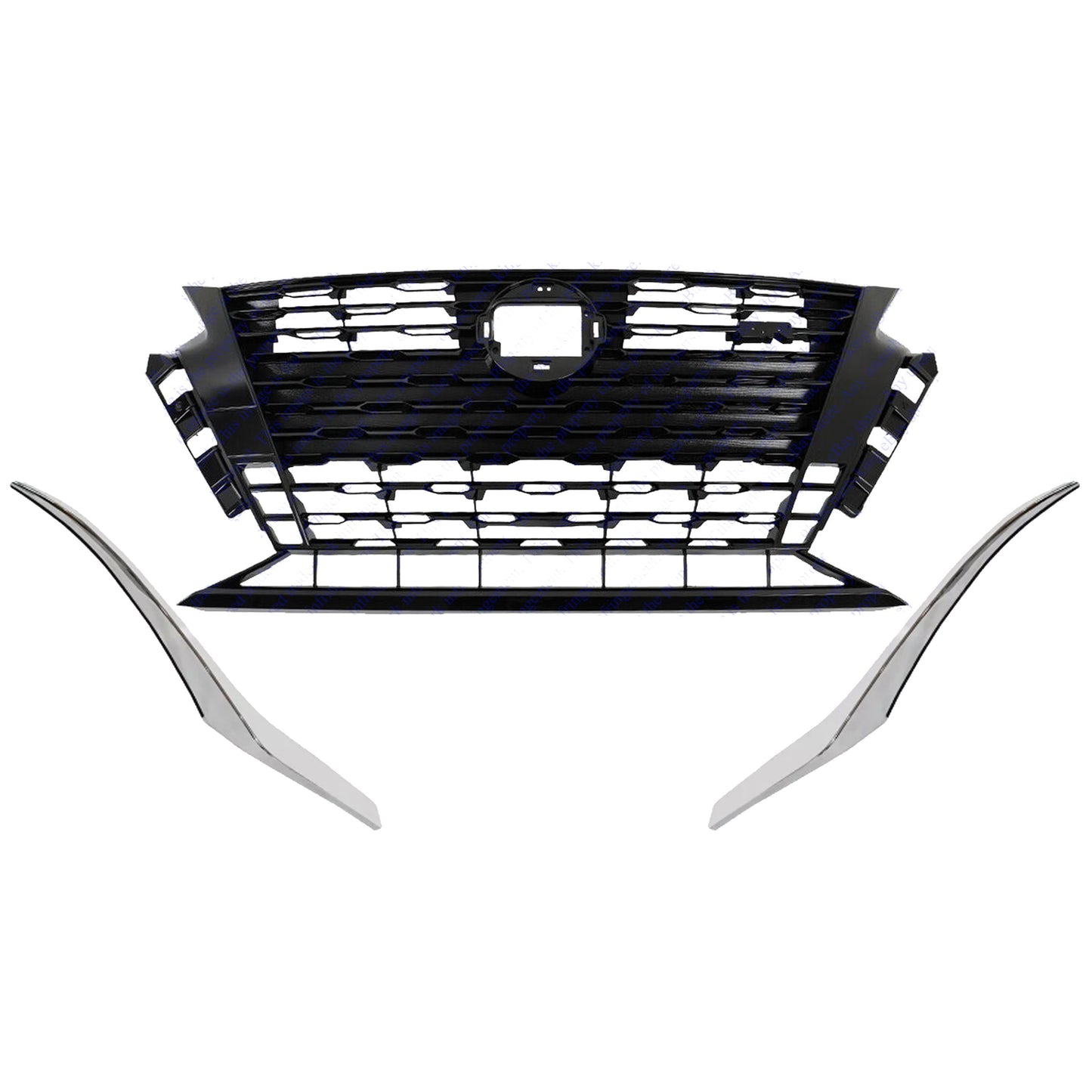 For 2023 2024 for Nissan Altima SR Front Bumper Upper Grille Grille Molding Set