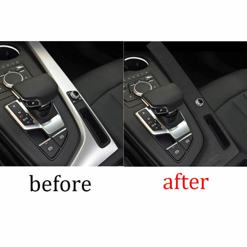 for Audi A4 A5 17-2024 Black Alcantara Central Gear Shift Panel Trim Frame Cover