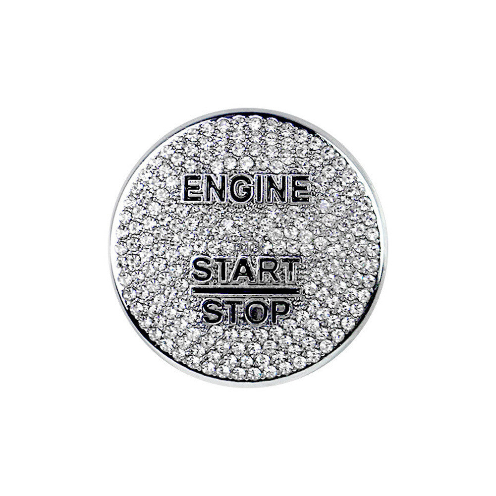 for Mercedes Benz Diamond Bling Car Engine Push Start Button Sticker Cover Decor