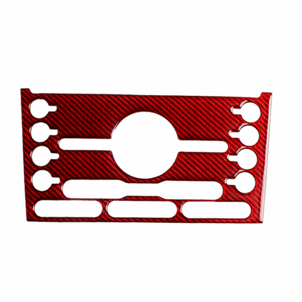 Red carbon fiber interior CD player cover for Ford Explorer 2016 - 2019