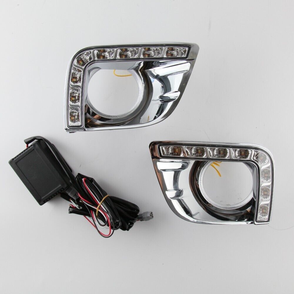 2x DRL Signal Light Daytime Running Fog Lamp for Toyota for Land Cruiser Prado FJ150
