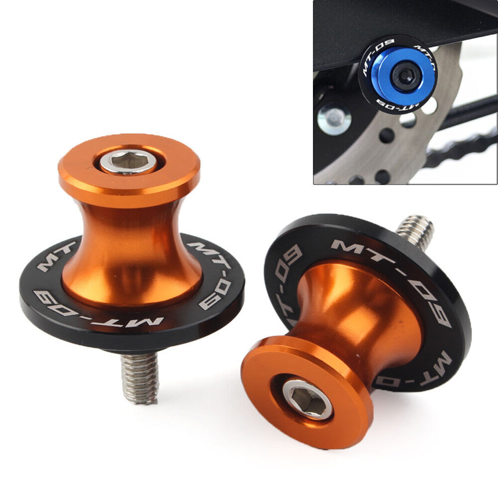 6MM CNC Schwingenspulen Slider f¨¹r for YAMAHA MT-09 FZ09 2013-22 Motorrad Orange