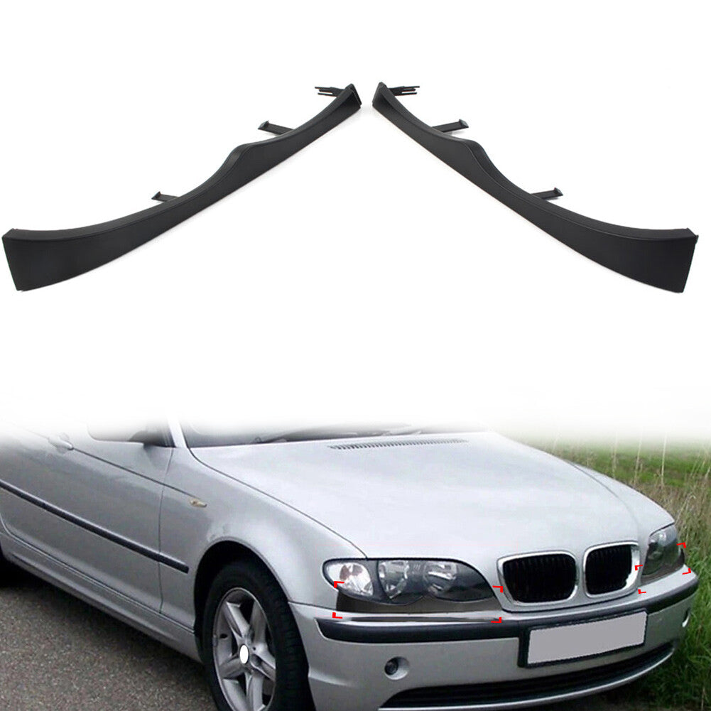 2x Front Under Headlight Molding Cover Trim for BMW 3 Series E46 4 Door 1998-05