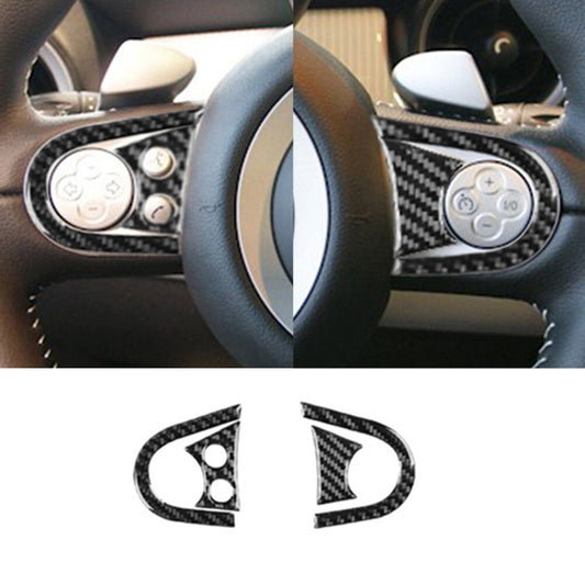 4X Carbon Fiber Steering Wheel Accent Trim for BMW for MINI Cooper 2007-2010