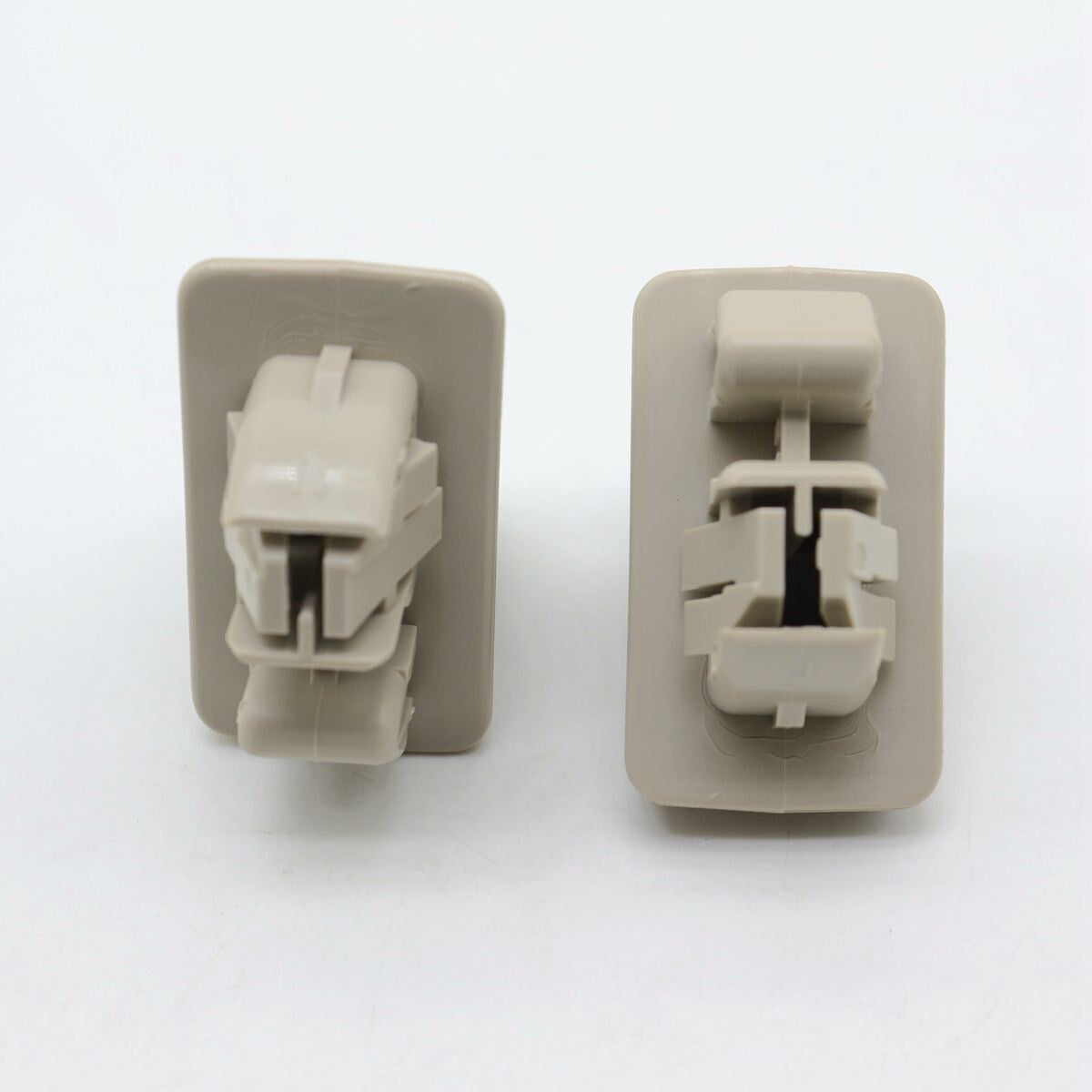 2X Beige Sun Visor Hook Holder Clip Fits for Mitsubishi Pajero Montero III 2000-2006