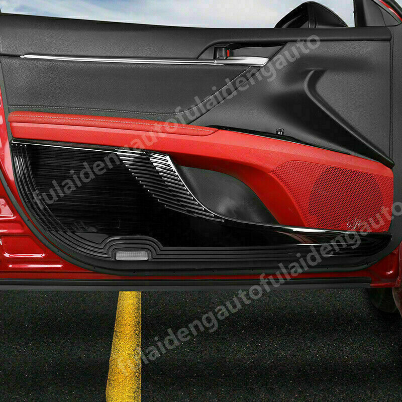 For 2018-2023 for Toyota for Camry Black steel Inner Door Anti-Kick Guard cover Trim 4x